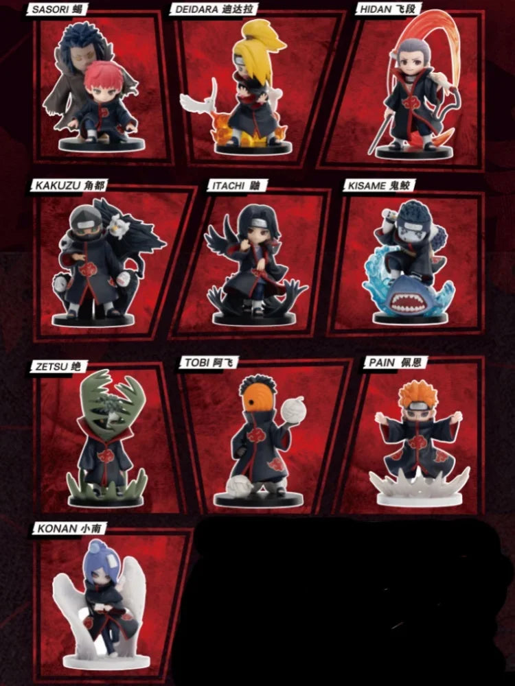 POP MART GONG Naruto Shippuden Akatsuki Arc Series Trendy Blind Box Toys Mystery Box Guess Bag Action Figure Doll Desktop Decor