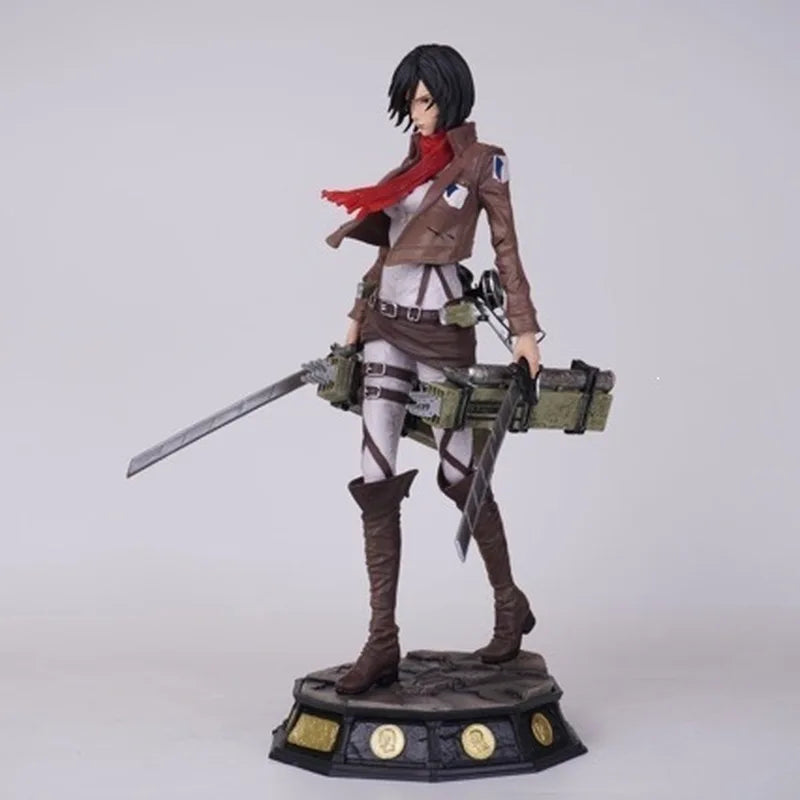 New Attack On Titan Mikasa Ackerman Standing Gk Figure Pvc Model Statue Desktop Display Ornament Collectible For Anime Fans