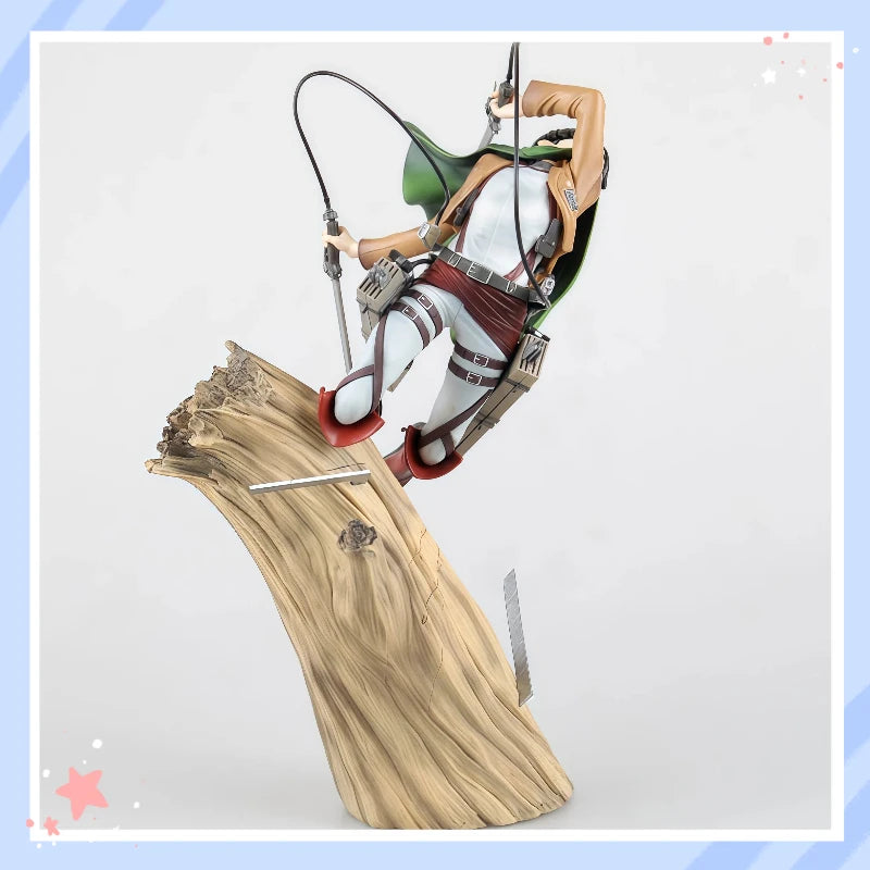 Kotobukiya Attack On Titan Levi Ackerman Action Figure Battle Scene Branch Base Boxed Anime Collectible Statue For Anime Fans