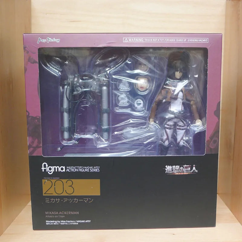 Figma 207 Attack On Titan Eren Yeager Articulated Action Figure With Maneuver Gear Anime Collectible For Fans Collection Display
