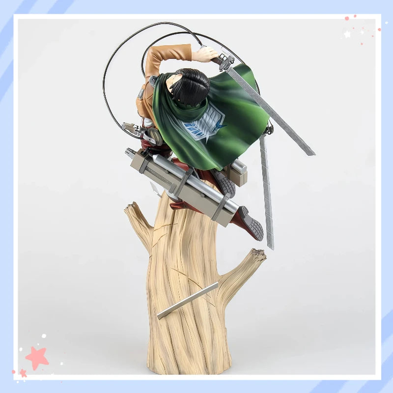 Kotobukiya Attack On Titan Levi Ackerman Action Figure Battle Scene Branch Base Boxed Anime Collectible Statue For Anime Fans