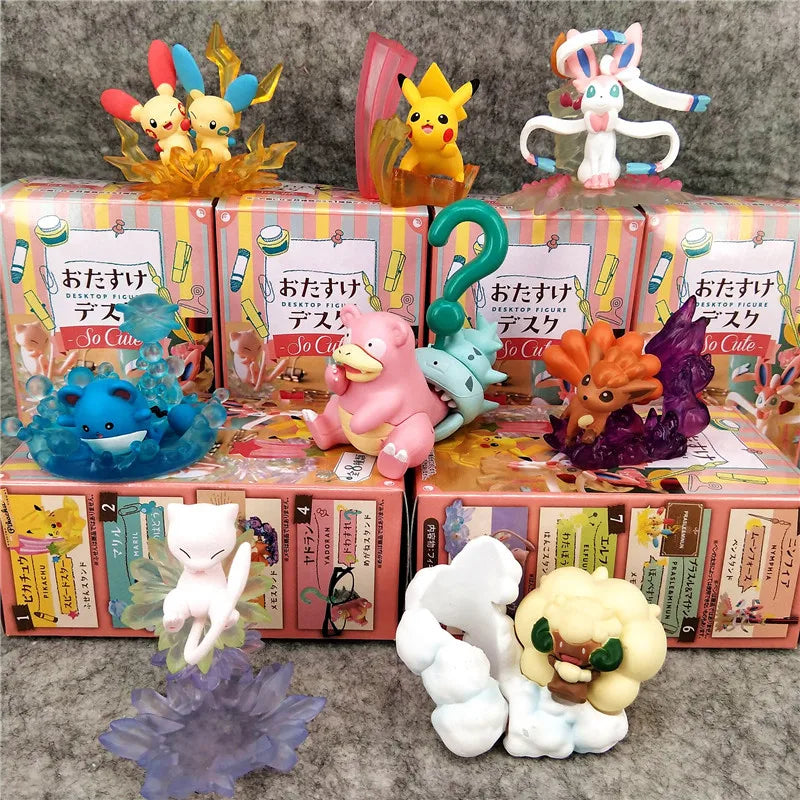 Pokemon Blind Box Toys Crystal Base Scene Anime Figure Pikachu Doll Gifts Toys Collect Ornaments Kids Gifts