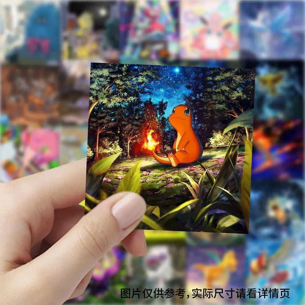 177pcs Pokémon card square stickers, childhood anime, Pocket Monsters, Pikachu, decoration for phone, planner, DIY