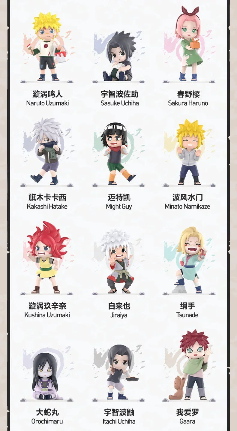 Genuine Hot POP MART Naruto Shippuden Childhood Series Mystery Box  Anime Figure Desktop Ornament Surprise Collectible Toy Gift