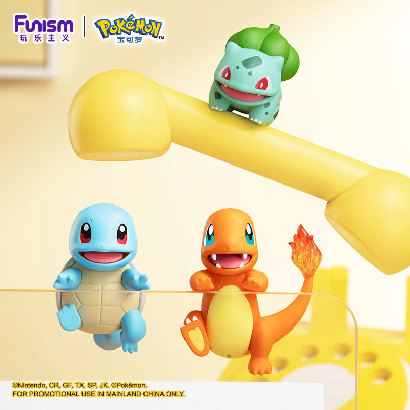 Pokemon Anime Action Figures Angel Party Series Eevee Bulbasaur Pikachu Funism Original Genuine Trendy Toys Model Figurine Gift