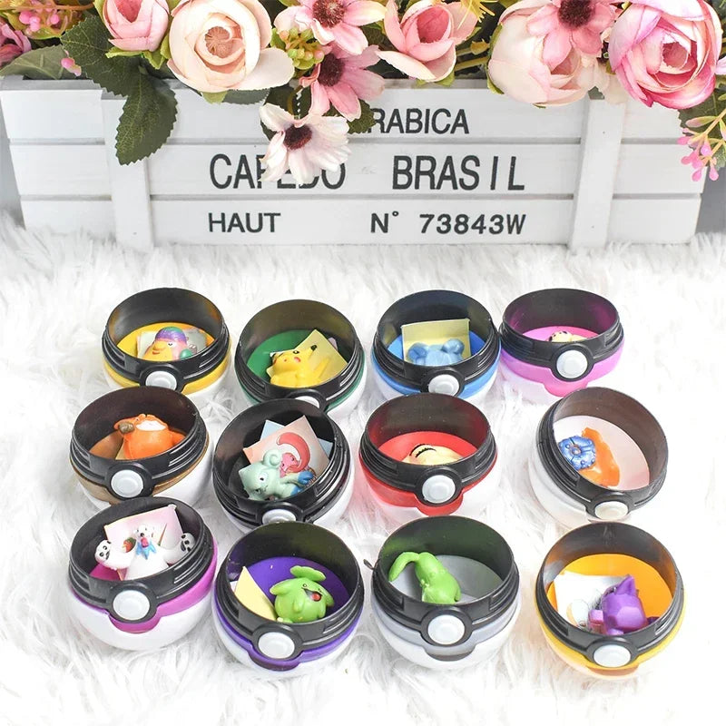 Pokemon Figure 12pcs/Set Poké Ball Pokeball Action Figure Cartoon Anime Kawaii Doll Poke Ball Collection Birthday Best Gifts