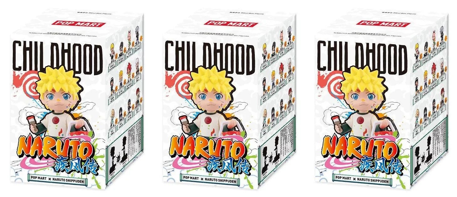 Genuine Hot POP MART Naruto Shippuden Childhood Series Mystery Box  Anime Figure Desktop Ornament Surprise Collectible Toy Gift