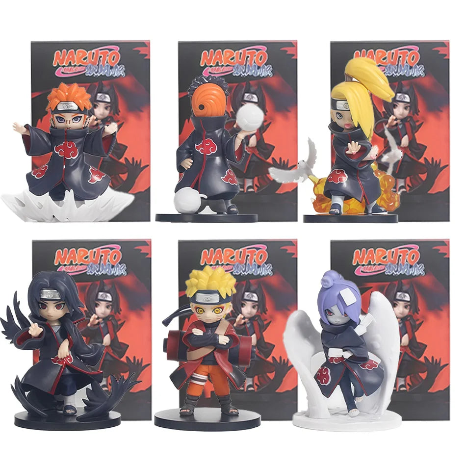 Bandai Naruto Shippuden Akatsuki Arc Series Trendy Blind Box Toys Mystery Box Guess Action Figure Surprise Gift toy