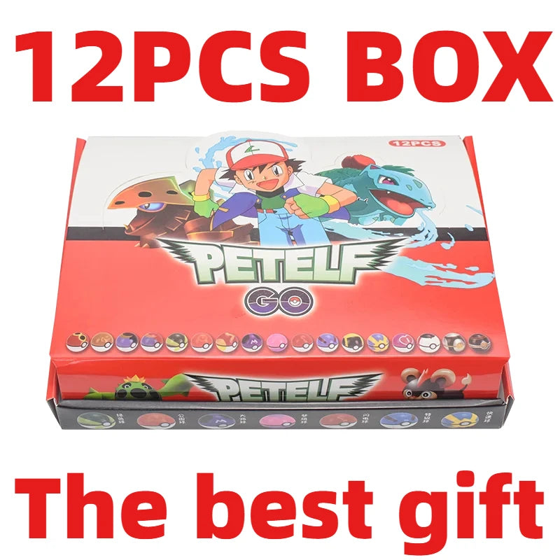 Pokemon Figure 12pcs/Set Poké Ball Pokeball Action Figure Cartoon Anime Kawaii Doll Poke Ball Collection Birthday Best Gifts