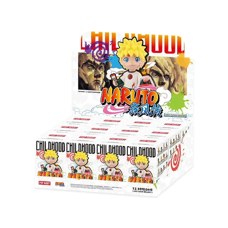Genuine Hot POP MART Naruto Shippuden Childhood Series Mystery Box  Anime Figure Desktop Ornament Surprise Collectible Toy Gift