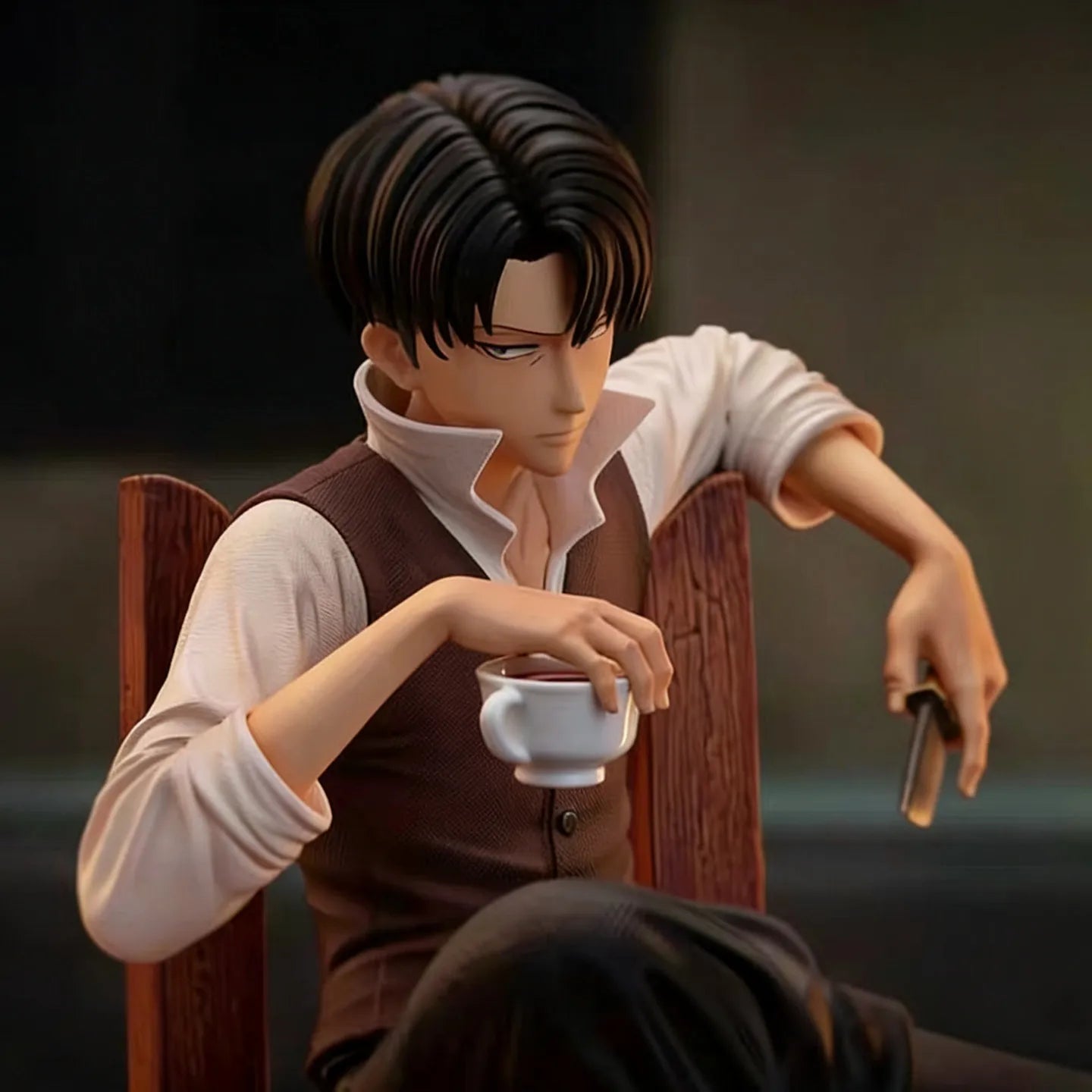 In Stock 19cm Anime Attack On Titan Figure Levi Ackerman Figures Pvc Rivaille Statue Collection Model Decora Birthday Gifts Toys