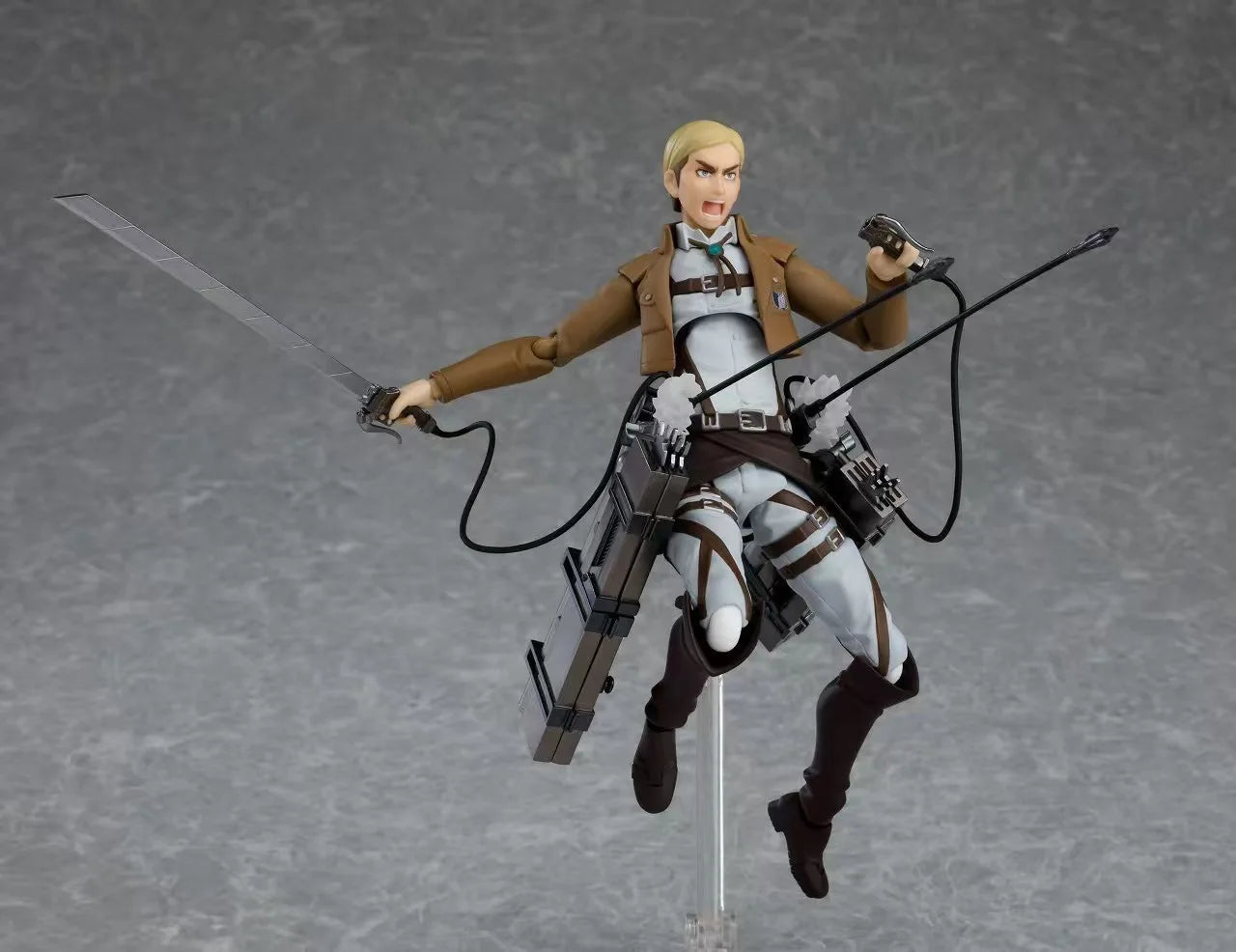Figma 446 Attack On Titan Erwin Smith Anime Action Figure Collectible Model Toy For Fans Desktop Decoration
