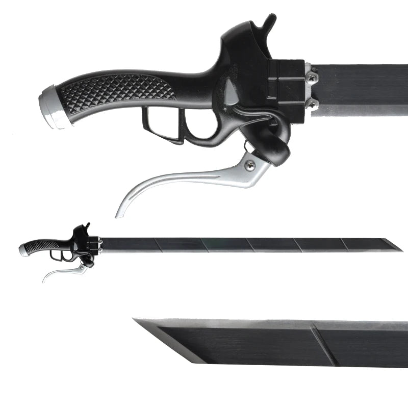 Cos Props,Replica Attack-On-Titan Sword Ultrahard Steel, Gun Cosplay Eren Rivaille Mikasa 1:1 Props,Zinc Alloy Decor