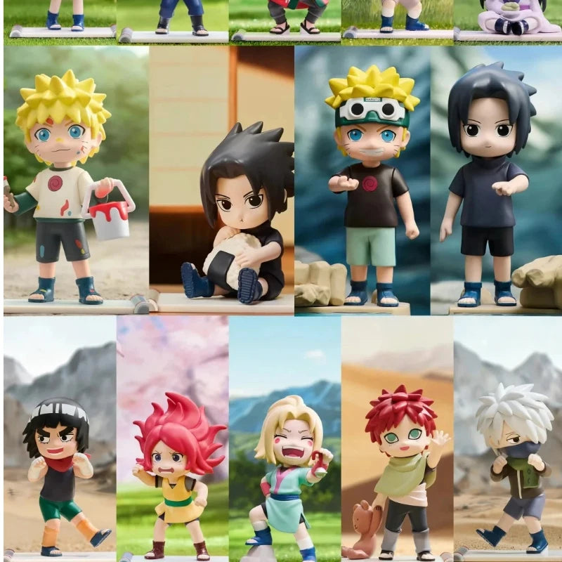 Genuine Hot POP MART Naruto Shippuden Childhood Series Mystery Box  Anime Figure Desktop Ornament Surprise Collectible Toy Gift