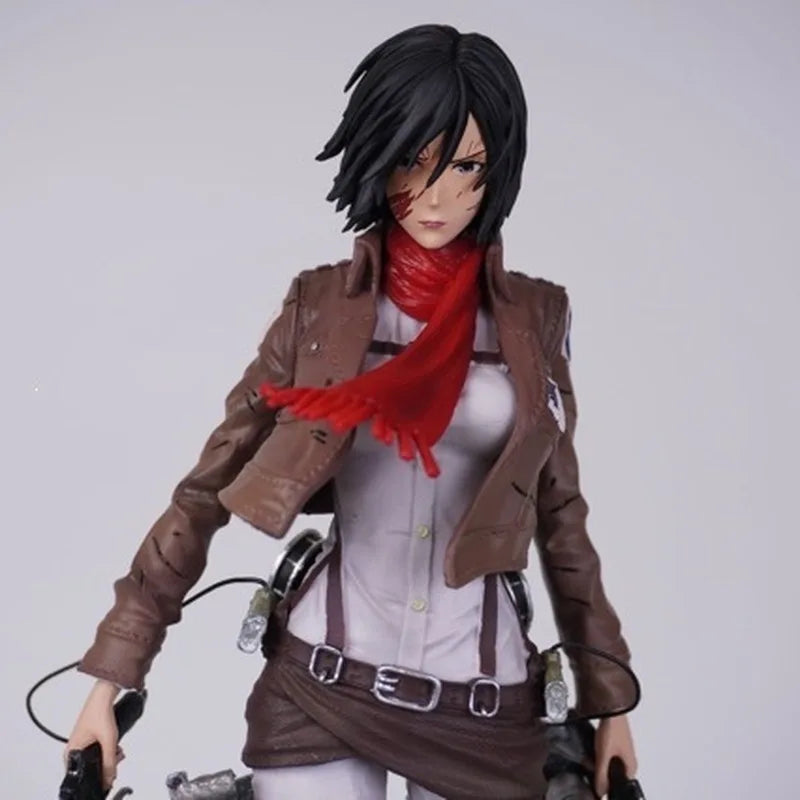 New Attack On Titan Mikasa Ackerman Standing Gk Figure Pvc Model Statue Desktop Display Ornament Collectible For Anime Fans