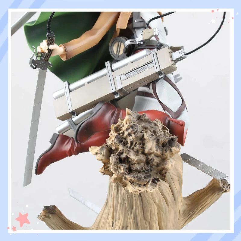 Kotobukiya Attack On Titan Levi Ackerman Action Figure Battle Scene Branch Base Boxed Anime Collectible Statue For Anime Fans