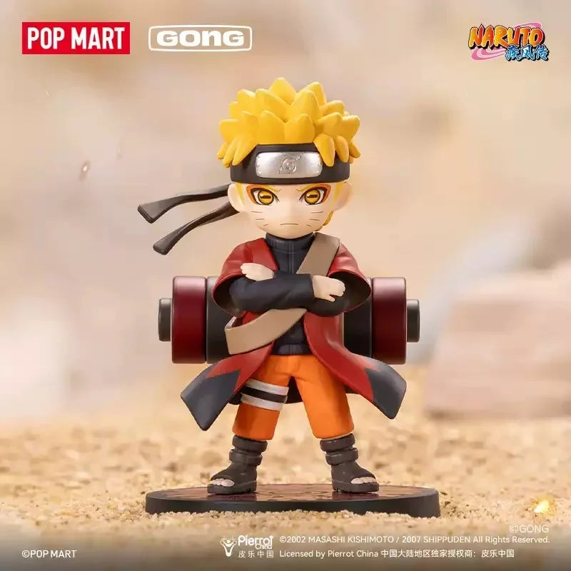 POP MART GONG Naruto Shippuden Akatsuki Arc Series Trendy Blind Box Toys Mystery Box Guess Bag Action Figure Doll Desktop Decor