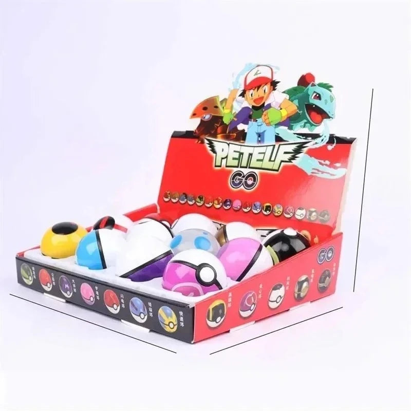 Pokemon Figure 12pcs/Set Poké Ball Pokeball Action Figure Cartoon Anime Kawaii Doll Poke Ball Collection Birthday Best Gifts
