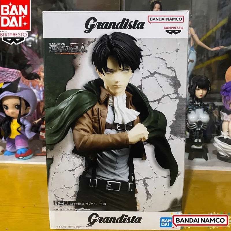 In Stock Bandai Original Banpresto Attack On Titan Levi Ackerman Action Figure Model Doll Brand New Boxed Anime Characters Toys