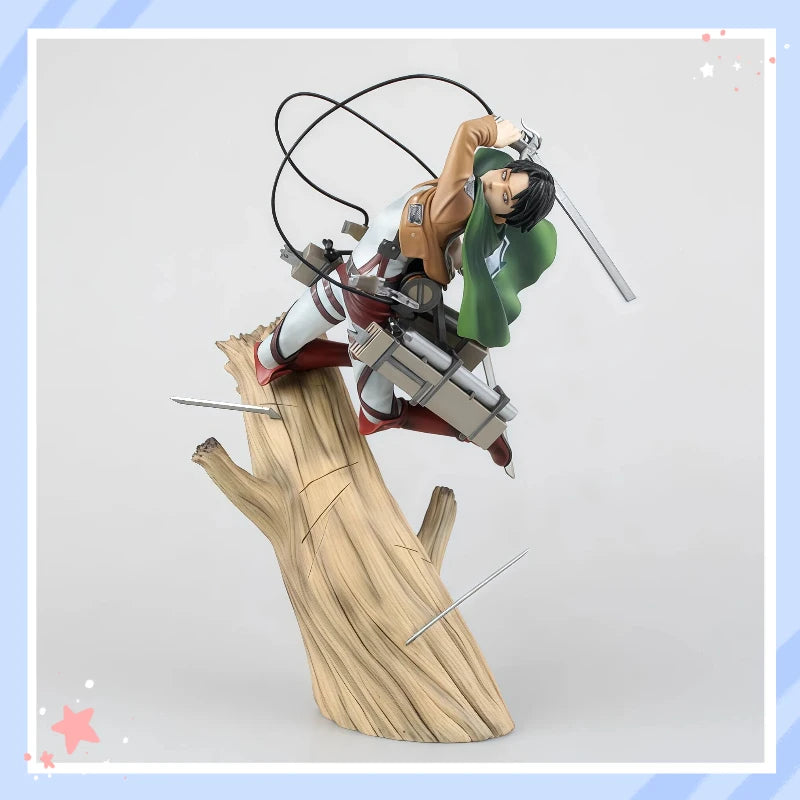 Kotobukiya Attack On Titan Levi Ackerman Action Figure Battle Scene Branch Base Boxed Anime Collectible Statue For Anime Fans