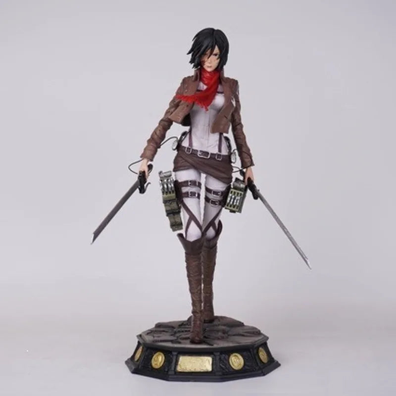 New Attack On Titan Mikasa Ackerman Standing Gk Figure Pvc Model Statue Desktop Display Ornament Collectible For Anime Fans