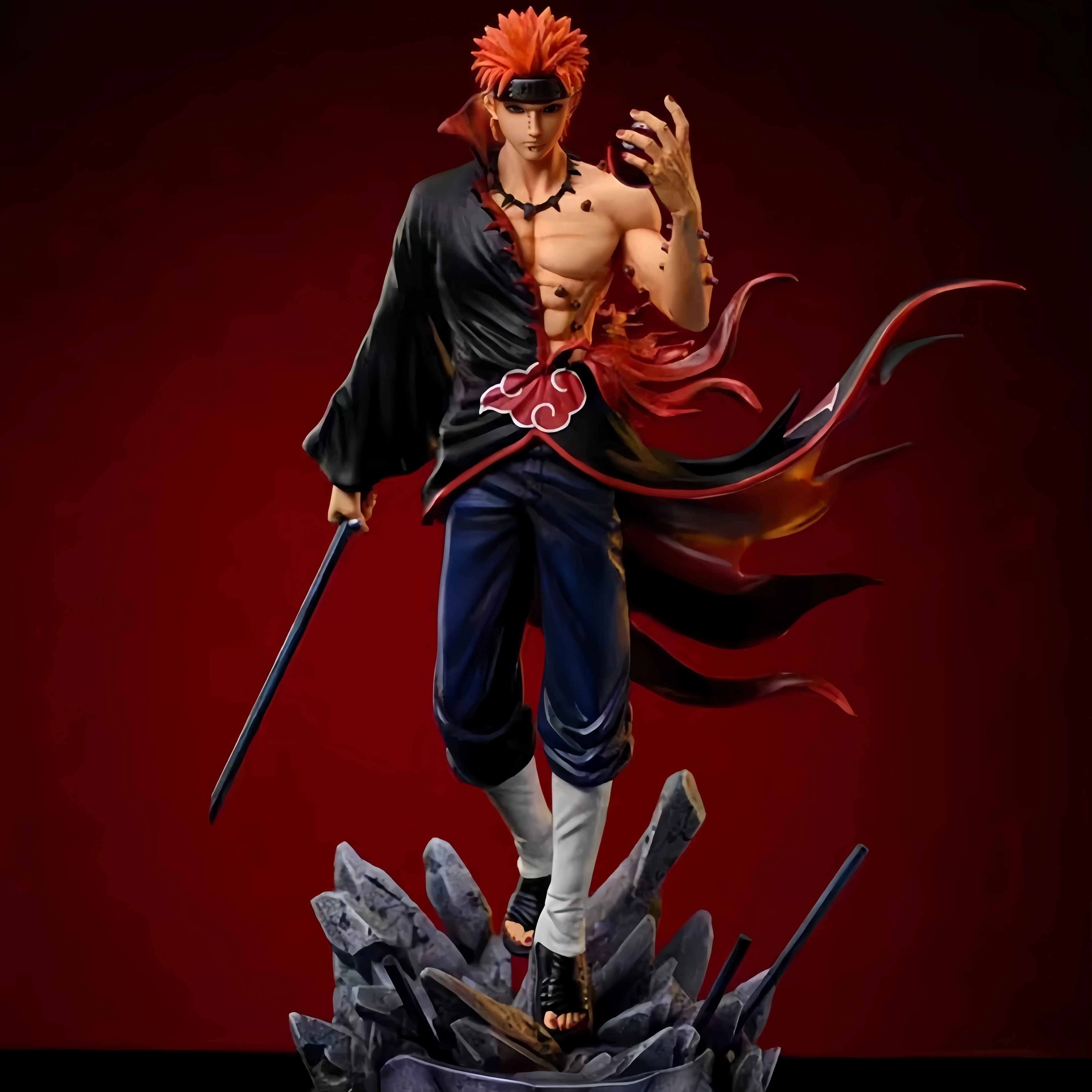 Hot Naruto Figure Action figure Pain Akatsuki Shinra Tensei GK Statue Model Toys Anime Figures Collections Ornament Dolls Gifts