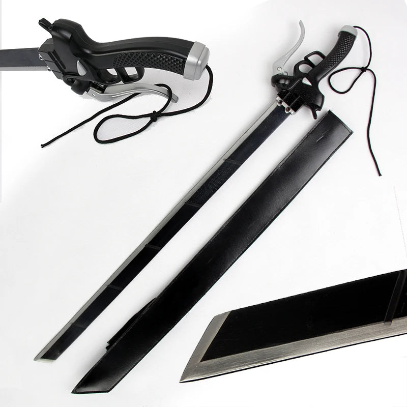 Cos Props,Replica Attack-On-Titan Sword Ultrahard Steel, Gun Cosplay Eren Rivaille Mikasa 1:1 Props,Zinc Alloy Decor