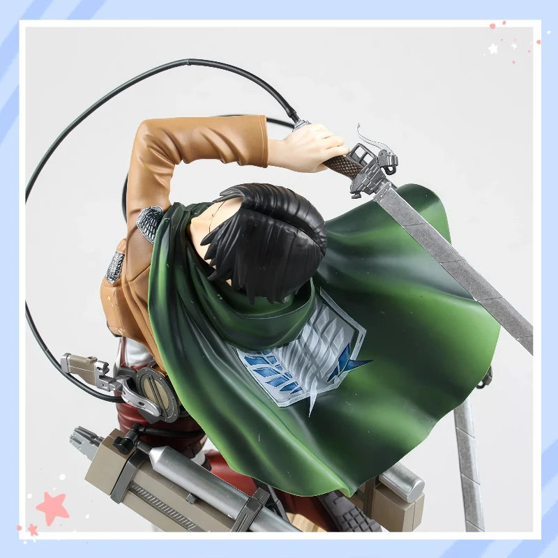 Kotobukiya Attack On Titan Levi Ackerman Action Figure Battle Scene Branch Base Boxed Anime Collectible Statue For Anime Fans