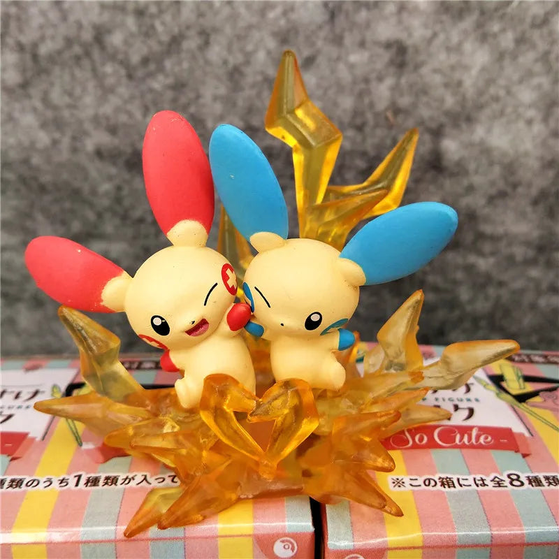 Pokemon Blind Box Toys Crystal Base Scene Anime Figure Pikachu Doll Gifts Toys Collect Ornaments Kids Gifts