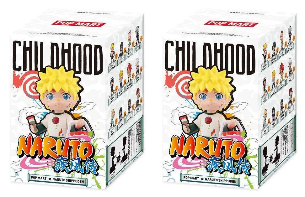 Genuine Hot POP MART Naruto Shippuden Childhood Series Mystery Box  Anime Figure Desktop Ornament Surprise Collectible Toy Gift