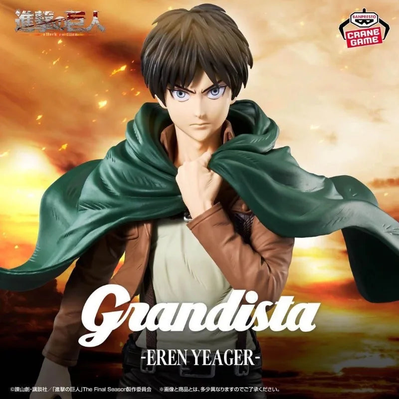 Original BANDAI BANPRESTO Action Figure Grandista Attack on Titan Eren Jaeger in stock Anime Figures Model Toys WY
