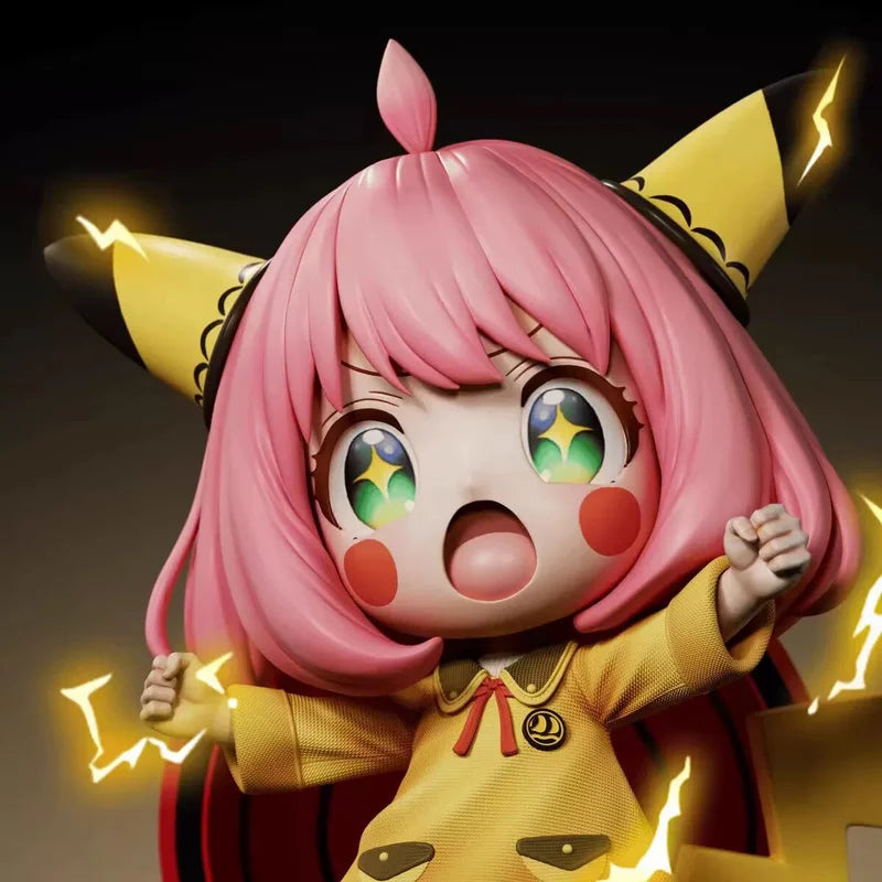 New Spy Family Anya Anime Action Figure Cos Pikachu Attack on Titan Model Statue Doll Collectible Toy for Kids