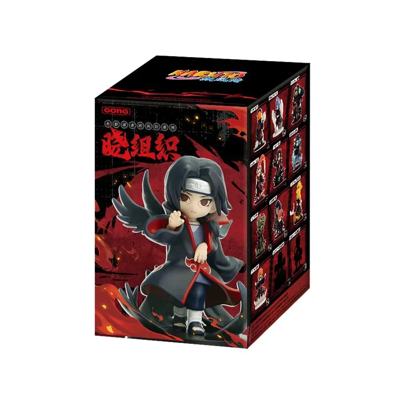POP MART GONG Naruto Shippuden Akatsuki Arc Series Trendy Blind Box Toys Mystery Box Guess Bag Action Figure Doll Desktop Decor