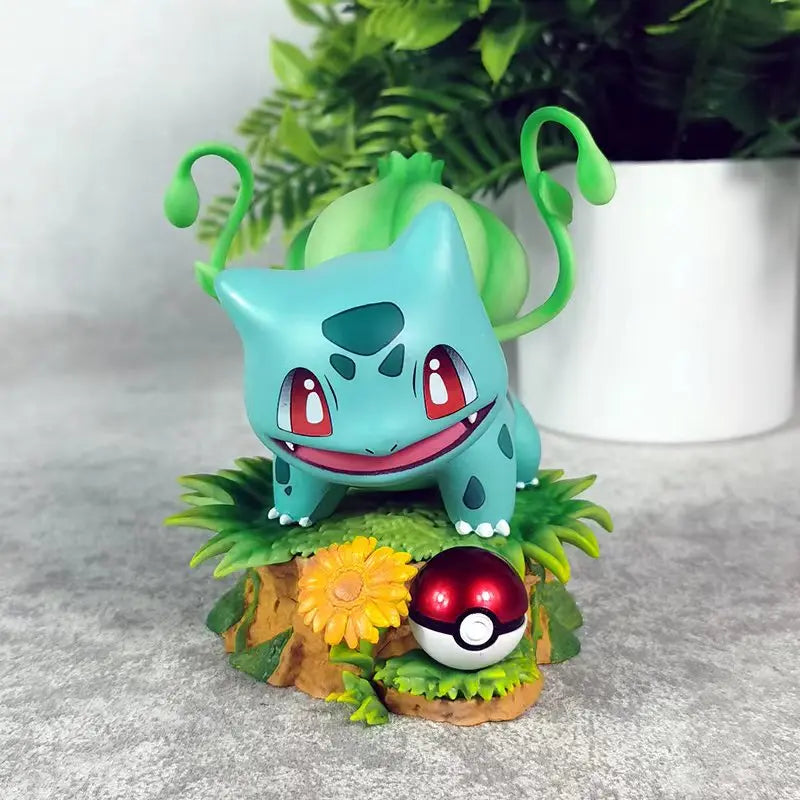 10cm/3.94in Anime Pokemon Figure Bulbasaur Action Figures Pvc Collection Model Toys For Children Gifts