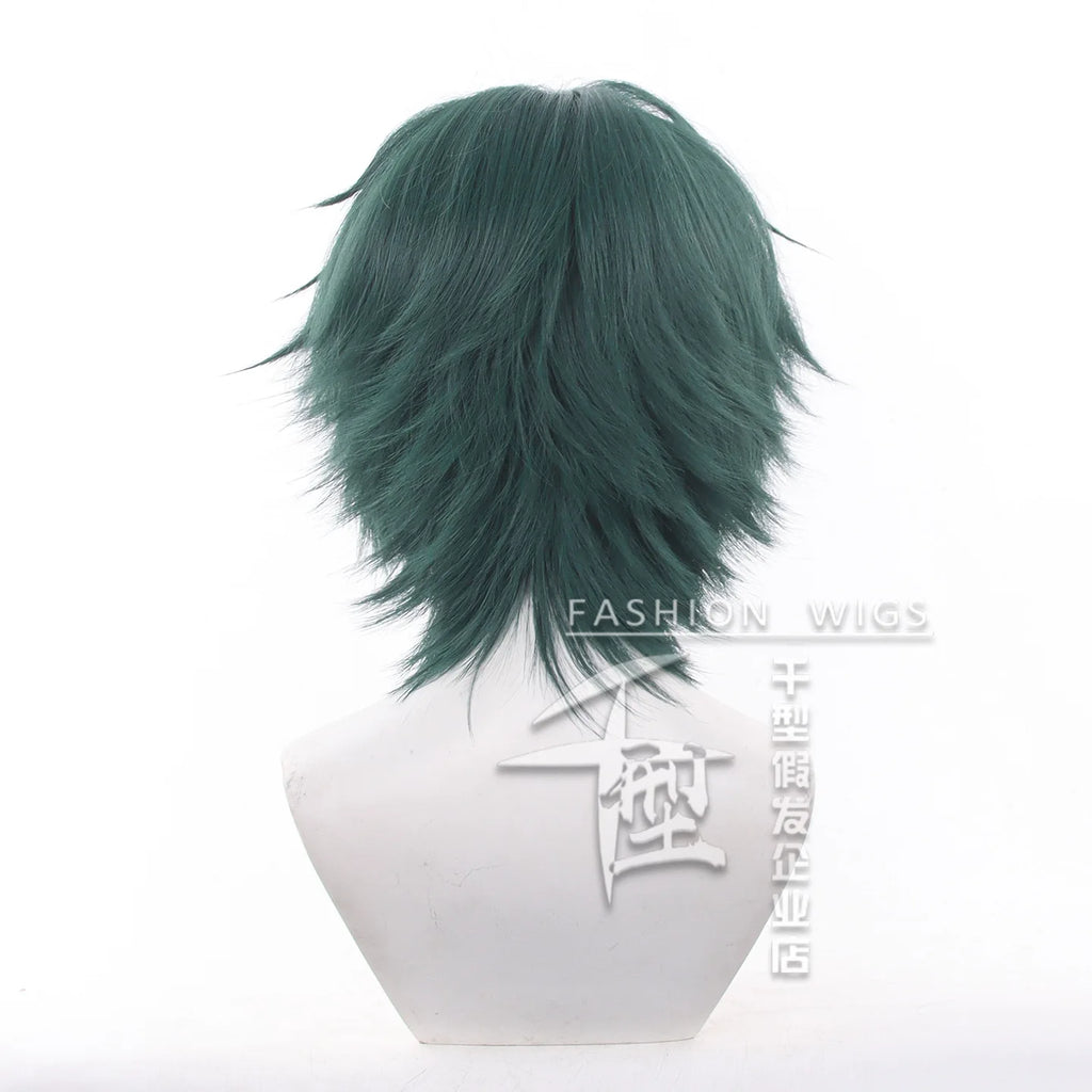 Anime Jujutsu Kaisen Maki Zenin Cosplay Wig Short Green Hair Glasses Shimetsu Kaiyuu Halloween Party