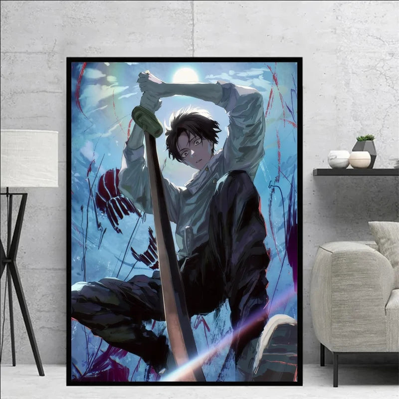 Jujutsu Kaisen Yuta Okkotsu & Megumi Fushiguro Canvas Wall Art Anime Poster Prints for Bedroom Home Decor