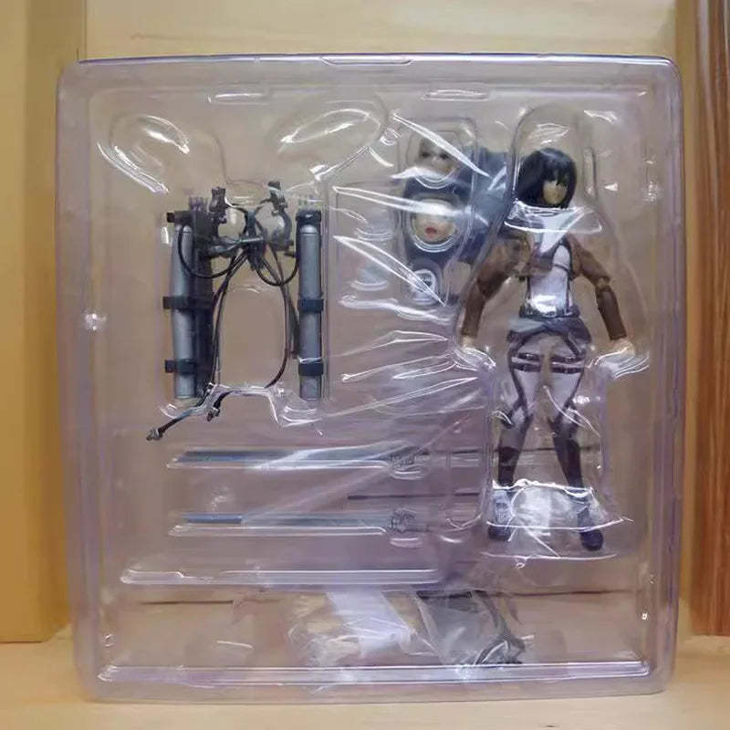Figma 207 Attack On Titan Eren Yeager Articulated Action Figure With Maneuver Gear Anime Collectible For Fans Collection Display