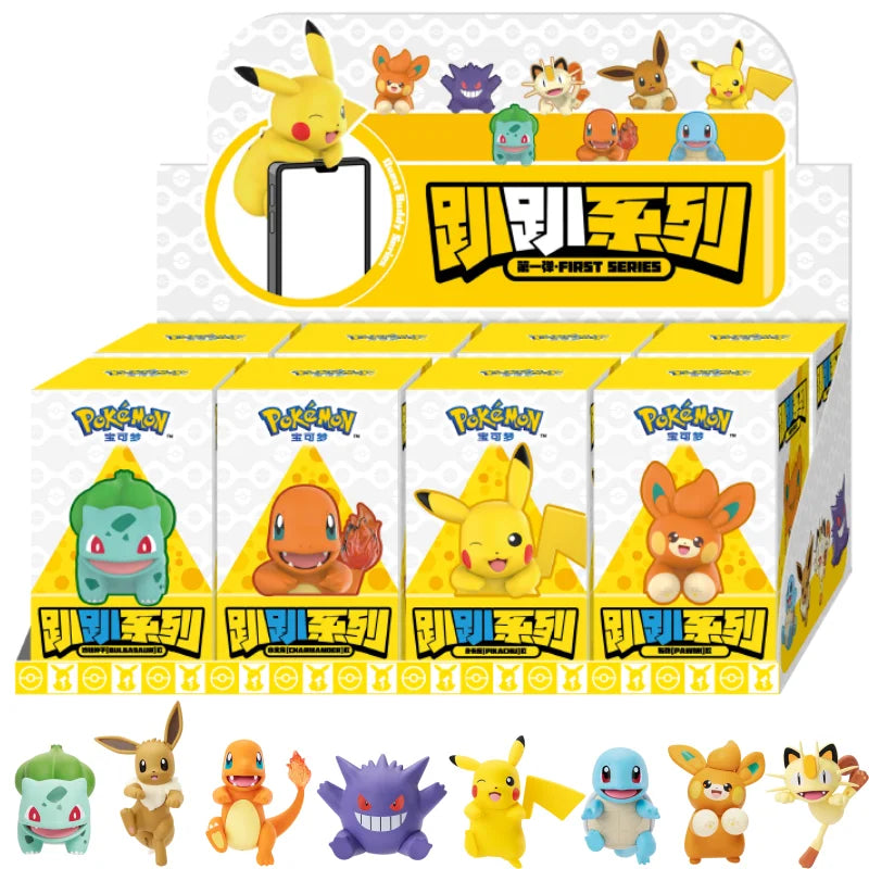 FUNISM Original Genuine Pokemon Anime Action Figures Angel Party Series Eevee Bulbasaur Pikachu Models Ornament Toy