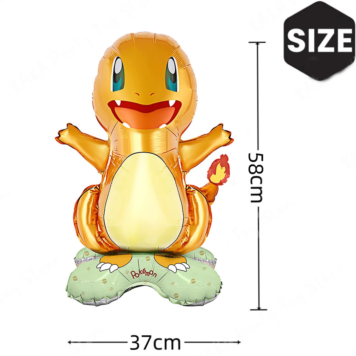 FUNISM 4Pcs Standing Pokemon Balloon Cartoon Pikachu Squirtle Bulbasaur figure Foil Ballon Decoration Supplies Party Gift