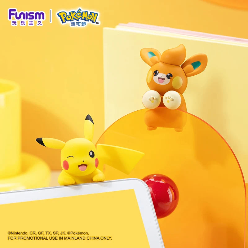 FUNISM Original Genuine Pokemon Anime Action Figures Angel Party Series Eevee Bulbasaur Pikachu Models Ornament Toy