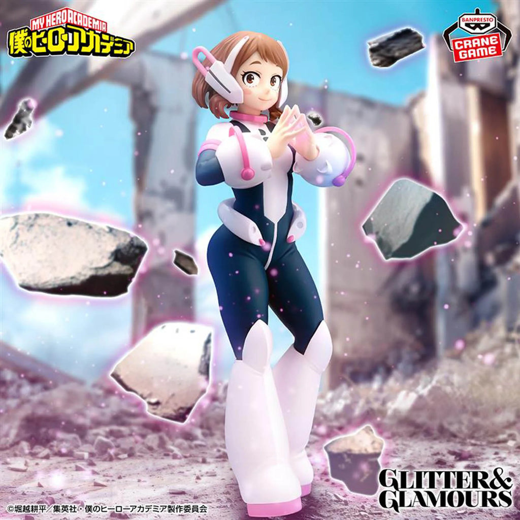 In stock Bandai My Hero Academia GLITTER&GLAMOURS-OCHACO URARAKA Ochaco Uraraka (Uravity)22cm Anime Model Genuine Boxed Toy Gift