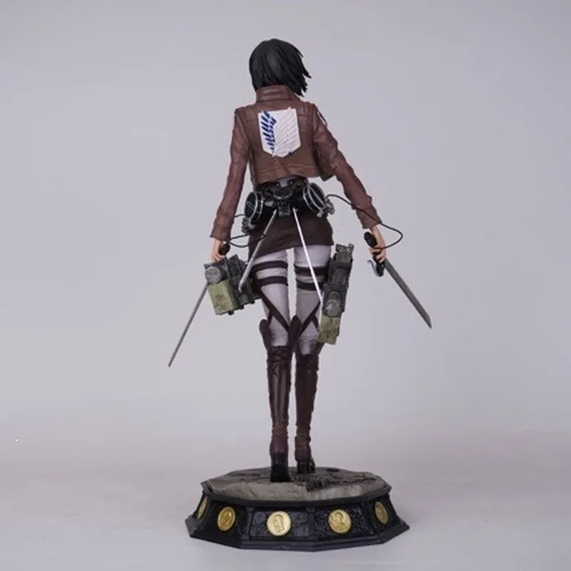 New Attack On Titan Mikasa Ackerman Standing Gk Figure Pvc Model Statue Desktop Display Ornament Collectible For Anime Fans