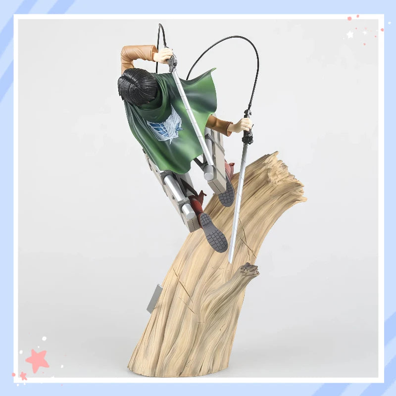 Kotobukiya Attack On Titan Levi Ackerman Action Figure Battle Scene Branch Base Boxed Anime Collectible Statue For Anime Fans