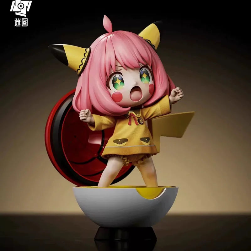 New Spy Family Anya Anime Action Figure Cos Pikachu Attack on Titan Model Statue Doll Collectible Toy for Kids
