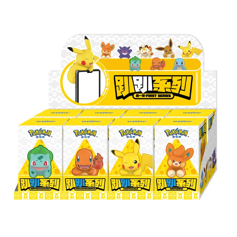 Pokemon Anime Action Figures Angel Party Series Eevee Bulbasaur Pikachu Funism Original Genuine Trendy Toys Model Figurine Gift