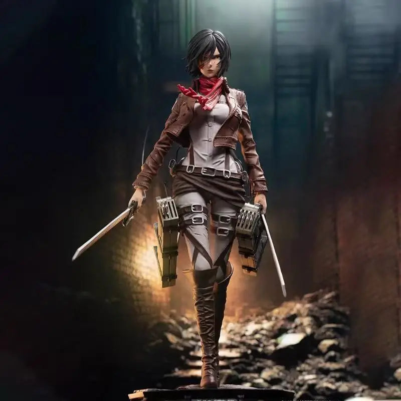 Attack On Titan Figure Mikasa Ackerman Anime Trendy Toy Gk Model Ornament Anime Collection Toy Gift Figure