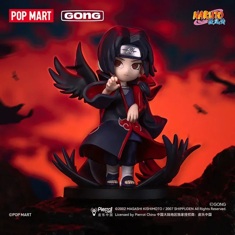POP MART GONG Naruto Shippuden Akatsuki Arc Series Trendy Blind Box Toys Mystery Box Guess Bag Action Figure Doll Desktop Decor