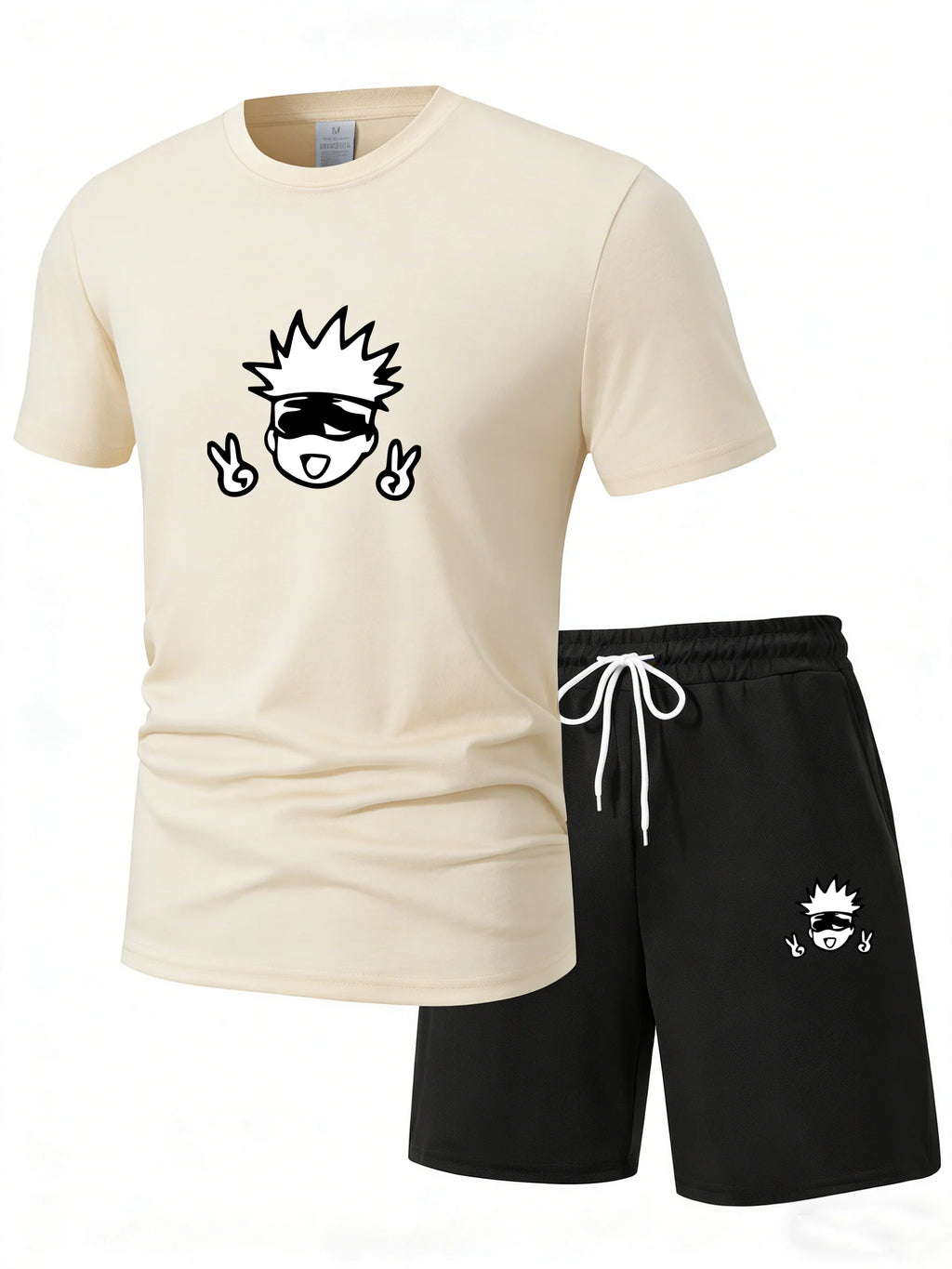 Men'S Jujutsu Kaisen Anime Camiseta Manga Short Sleeve Sports Shirt Street Fashion Summer Suit Set